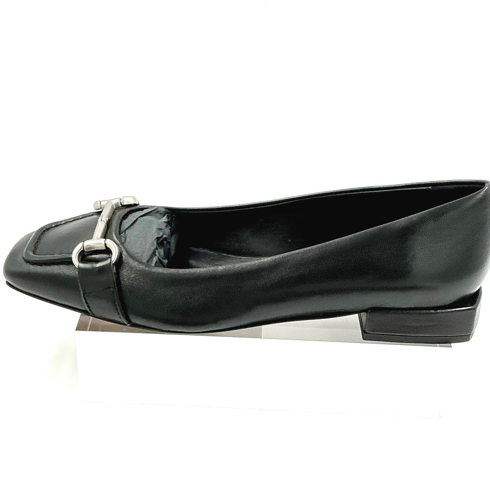 Bruno Magli Size 7.5 Black Leather Square Toe Bit Loafer Flats NEW Perla $350 - Picture 4 of 15